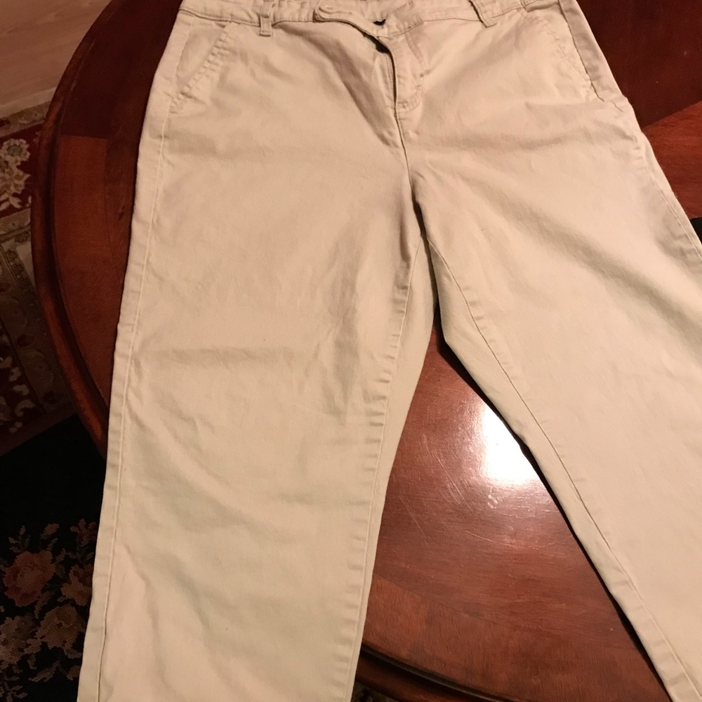 Style & Co cropped tan chinos-size 16